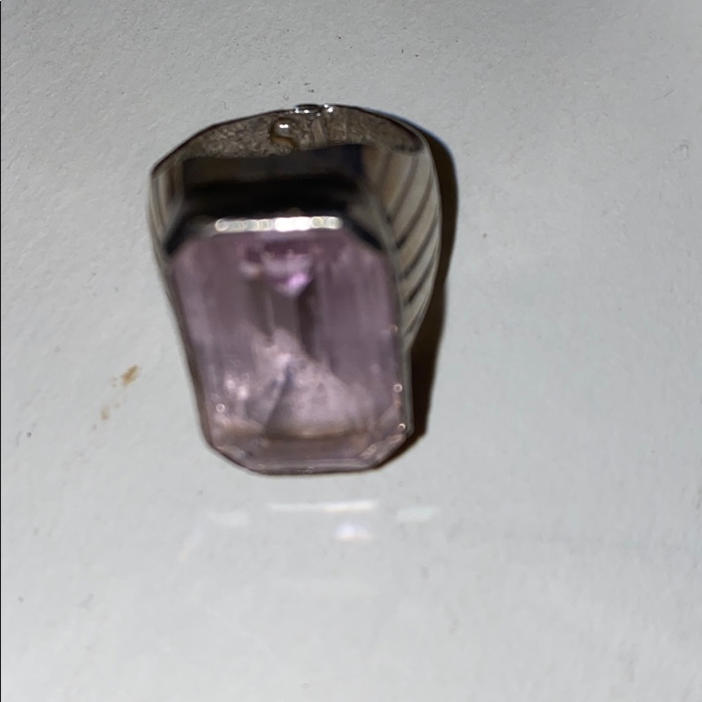 Pretty pink in sterling sliver mount